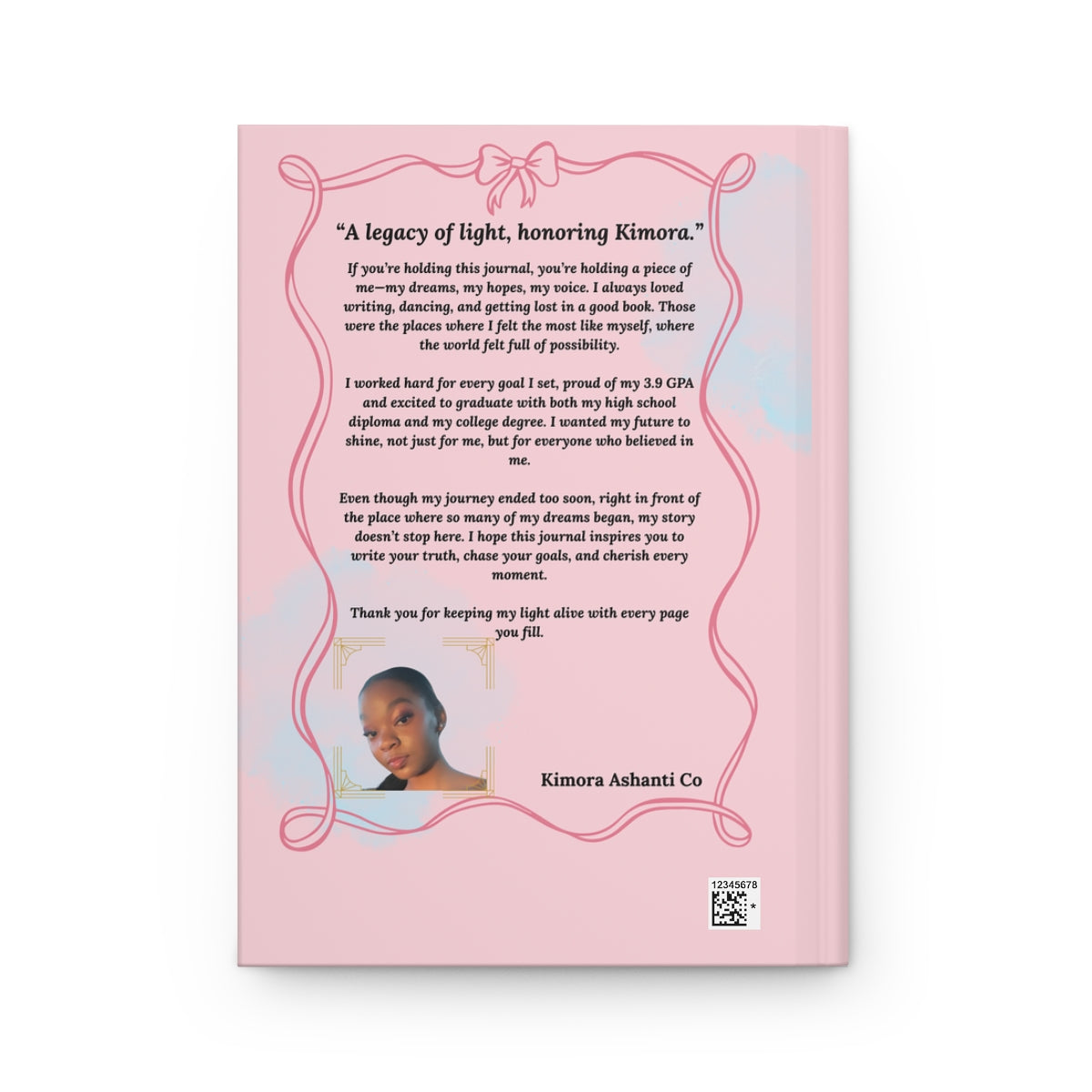 Psalms 73:26 Journal/Notebook with a pink cover featuring a butterfly and inspirational text.