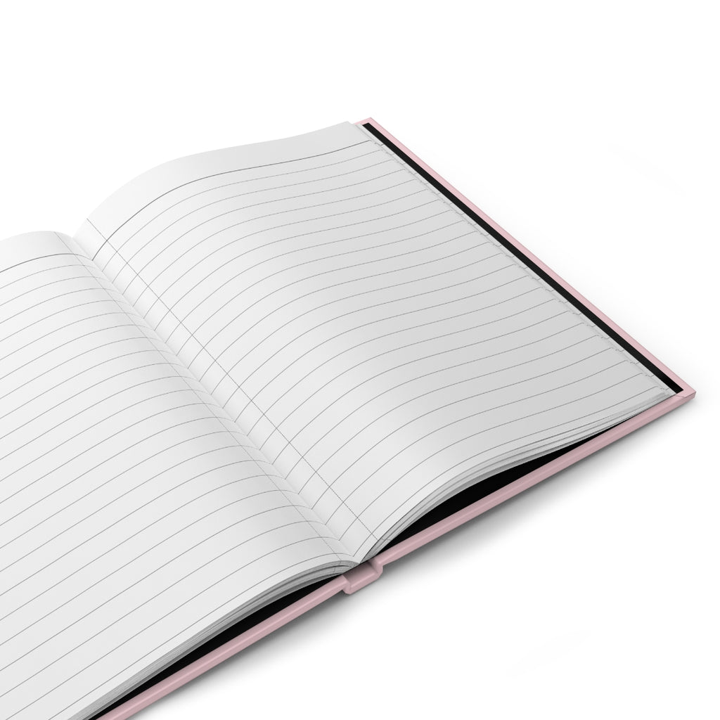 Psalms 73:26 journal with lined pages, featuring a soft pink cover and an open layout.